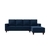 neudot Roman RHS Sectional Sofa for Living Room |6 Person Sofa|Premium Fabric with Cushioned Armrest | 3 Years Warranty|Solid Wood Frame|6 Seater in Cobalt Blue Color