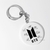 Purplebees BTS SIGNATURE WHITE keychain  | for Purplebees BTS k-pop fan merch gift | Metal 58mm | Home Key Student Bag