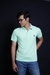 Light Green Plain Polo Neck Cotton T-Shirt