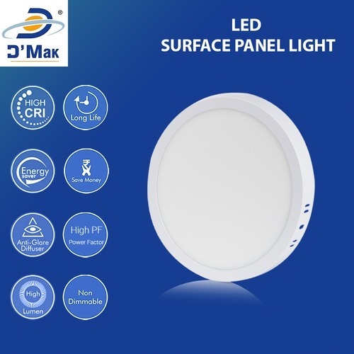 18 Watt Round Surface Led Panel Light for Ceiling Pack of 10 Colour Cool White