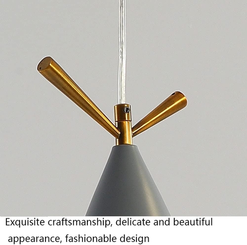 Cone Pendant Hanging Lights, Ceiling Lights for Living Room, Hanging Lights for Restaurants, and Dining Lights (Warm White, Pack of 2)