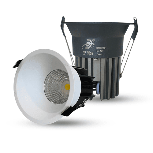 18 Watt Round LED Deep COB Light for POP/ Recessed Lighting(Pack of - 1, Colour - Cool White)