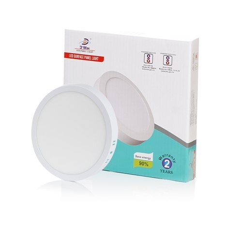 12 Watt Round Surface Led Panel Light for Ceiling Pack of 1 Colour Natural White