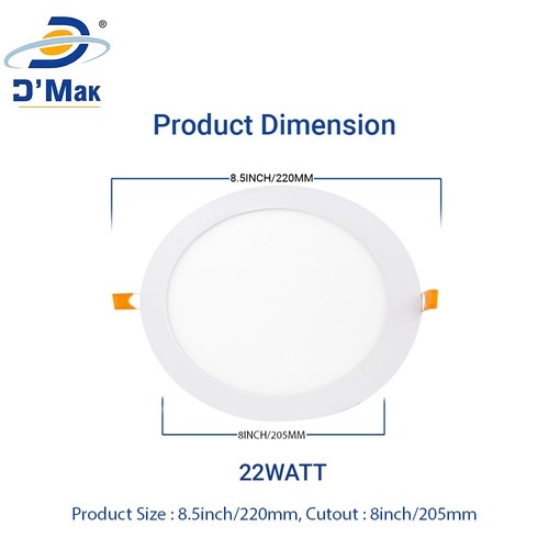 22 Watt Round Led Conceal Light for POP Recessed Lighting Pack of 4 Colour Cool White