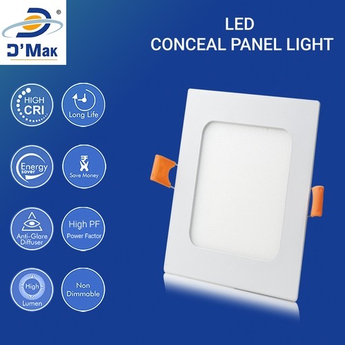 3 Watt Square Led Conceal Light for POP Recessed Lighting Pack of 20 Colour Natural White