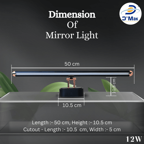 12 Watt 3in1 Color Changing LED Mirror Picture Wall Light Black Body Bathroom Vanity Led Mirror
