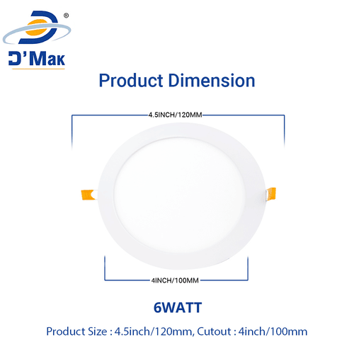 Panel light 6 watt top
