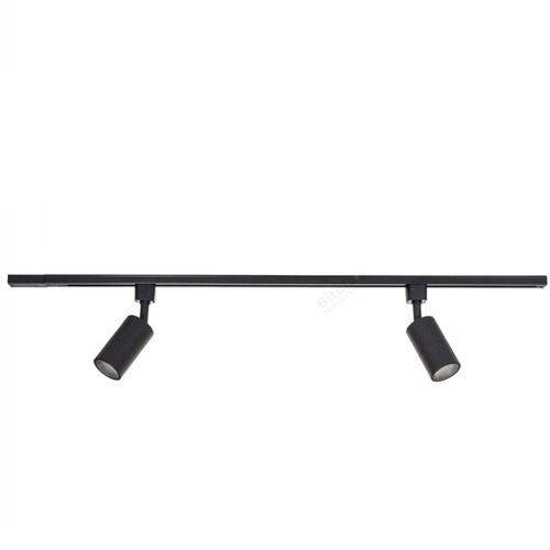 2 Meter Aluminium Rectangular Trackway Track Patti Trackline For Spot Led Lights Black body Pack Of