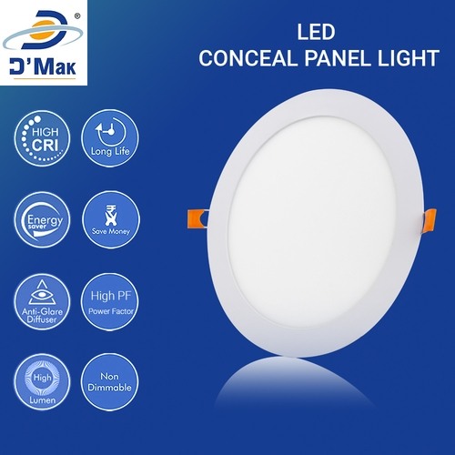 12 watt Round Led Conceal Light for POP Recessed Lighting Pack of 1 Colour Cool White