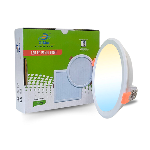 15 Watt Round Led PC Conceal Light for POP Recessed Lighting Pack of 1 Colour 3in1
