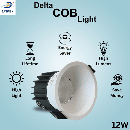 12 Watt Round White Body LED Deep COB Light for POP Recessed Lighting Pack of 1