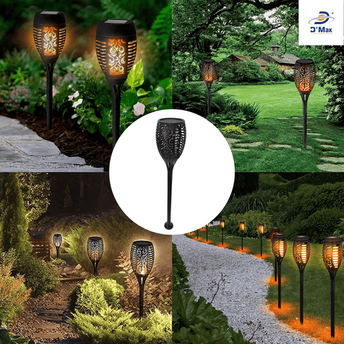12-Pack Solar LED Garden Lights - Mosaic Design, Rechargeable, Waterproof, Dusk-to-Dawn