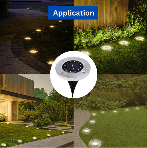 ALFIOT Solar Pathway Lights – 8-Pack, Cool White, Cylinder Design, IP65 Waterproof, Auto On/Off, Solar Powered Landscape Lighting For Walkways, Driveways, Gardens