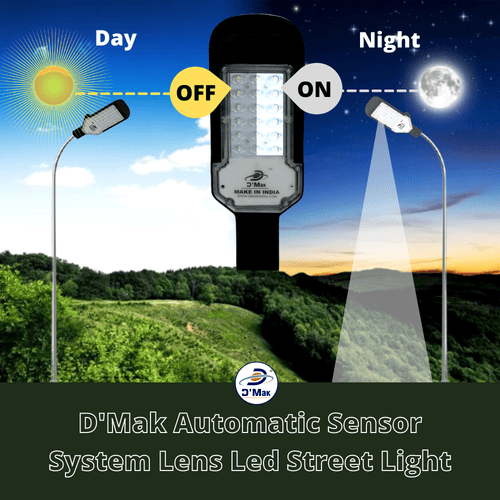 24 Watt Automatic Sensor System LED Street Light With Lens Waterproof IP65 For Outdoor Purposes Colour