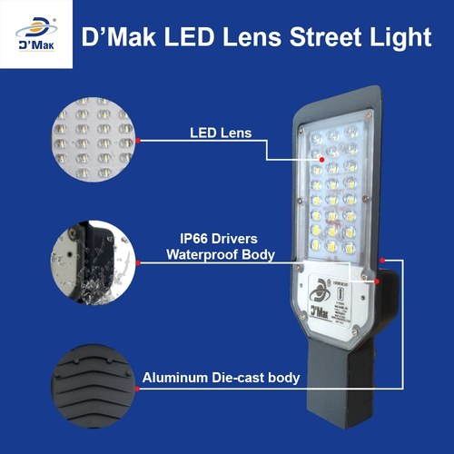 Led lens street light outlet