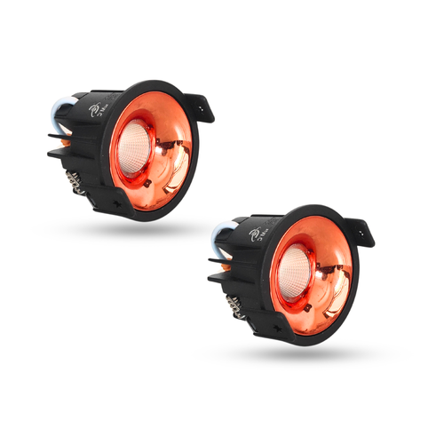7W LED Creta COB Spot Light Black Body Shining Rose Glod Reflector(Pack  of-2, Colour-Warm White)