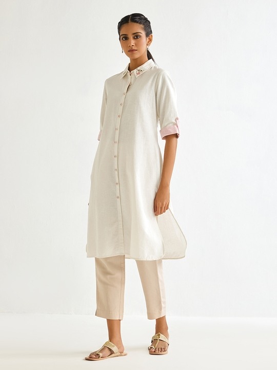 Beige Slim Trouser