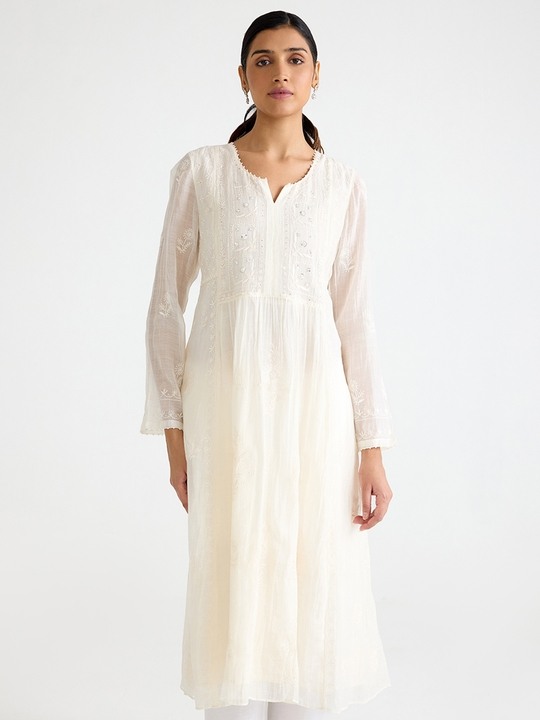 White Chikankari Kurta