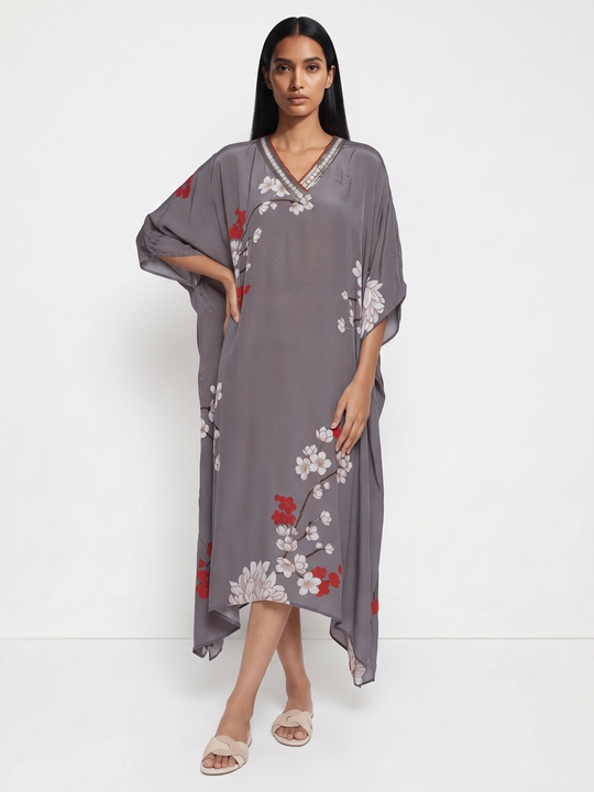 Grey Printed Kurta