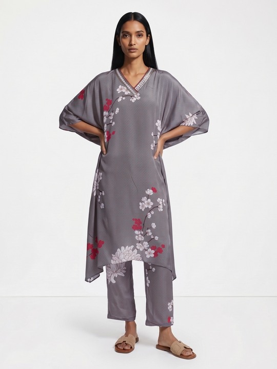 Grey Printed Trouser