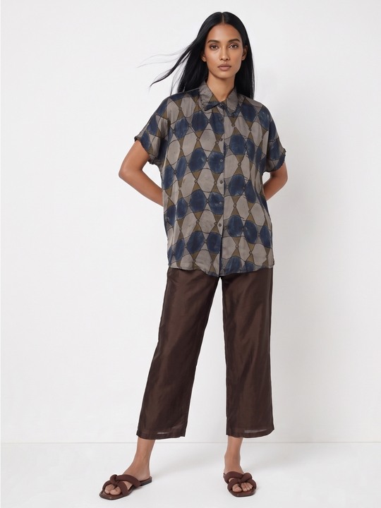 Brown Straight Trouser