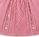 Infant Girls Embroidered 100% Cotton Sweater Dress - Pink