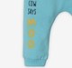 Infant Unisex Printed 100% Cotton Joggers – Blue