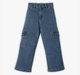 Straight Fit Cargo Denim