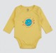 Unisex Baby Long-Sleeve Outer Space Organic Cotton Bodysuits Pack (2-Piece) – Burnt Orange & Pastel Yellow