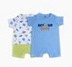 Unisex Baby Outer Space Short-Sleeve Romper Pack (2-Piece) – Sky Blue & Space Print Mix