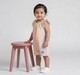 Infant Girls Pastel Striped Ruffle Sleeve Romper