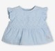 Infant Girls Schiffli Embroidered Co-Ord Set- Blue
