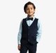 Ed-A-Mamma Boys Sustainable Shirt, Pant And Waist Coat Partywear Set - Navy