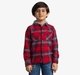 Boys Full Sleeves Checkered Shirt With Hoodie