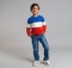 Boys Cable Knit Colourblocked Sweater
