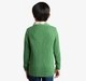 Ed-A-Mamma Boys Cable Knit Sweater With Woven Collar - Green