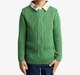 Ed-A-Mamma Boys Cable Knit Sweater With Woven Collar - Green