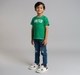 Boys Textured Crew Neck T-Shirt