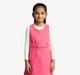 Girls Pinafore Dress With Full Sleeves T-Shirt & Belt
