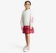 Girls Sweatshirt Dress With Embroidered Sleeves