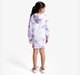 Girls Tie-Dye Sweatshirt Dress With Chest Print