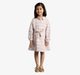 Girls Shirt Dress With Balloon Sleeves & Belt
