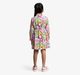 Girls Floral Printed Corduroy Dress