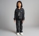Girls Embroidered Waist Length Denim Jacket