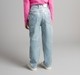 Ed-A-Mamma Girls Slim Fit Denim Jeans With All Over Silver Foil Print  - Mid Blue