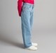 Girls Straight Fit Denim Jeans With Embroidery And Metal Studs