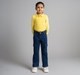 Girls Flared Denim Jeans With Cargo Pockets