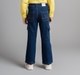 Girls Flared Denim Jeans With Cargo Pockets