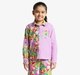 Ed-A-Mamma Girls Floral Printed Corduroy Shirt And Pant Co-Ordinate Set - Multicolor