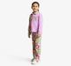 Ed-A-Mamma Girls Floral Printed Corduroy Shirt And Pant Co-Ordinate Set - Multicolor